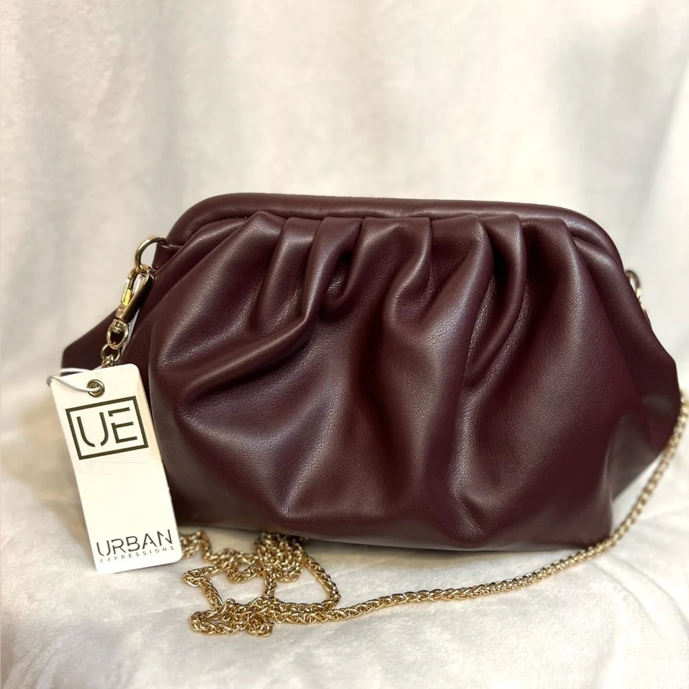 🍷URBAN EXPRESSIONS WINE/BROWN CAREY BAG🍷NWT